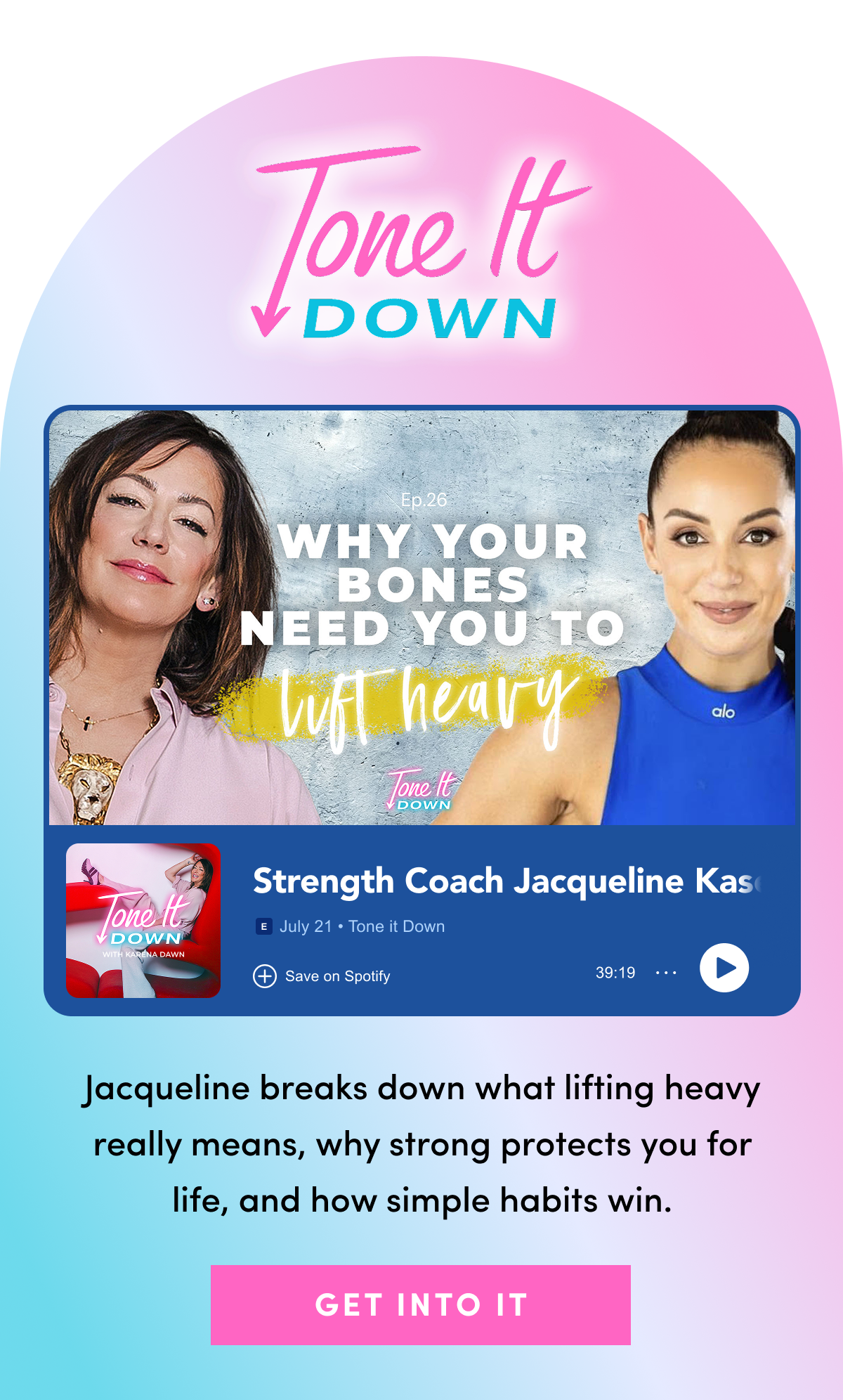 Jacqueline breaks down what lifting heavy really means, why strong protects you for life, and how simple habits win.