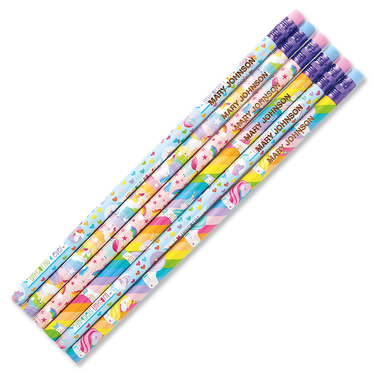 Image of #2 Unicorn Personalized Hardwood Pencils