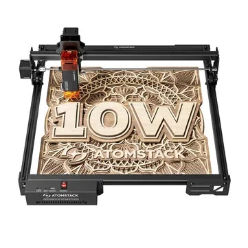 [EU Direct]ATOMSTACK A10 PRO V2 10W Laser Engraver 0.01mm High Precision 400x400mm Large Engraving Area Laser Engraving Machine for Wood and Metal Dark Acrylic Glass