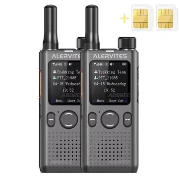 2Pcs Baofeng AT1 POC Radio Create Groups Freely Global 4G Network Walkie Talkie Unlimited Distance Portable ALERVITES Ham Radio