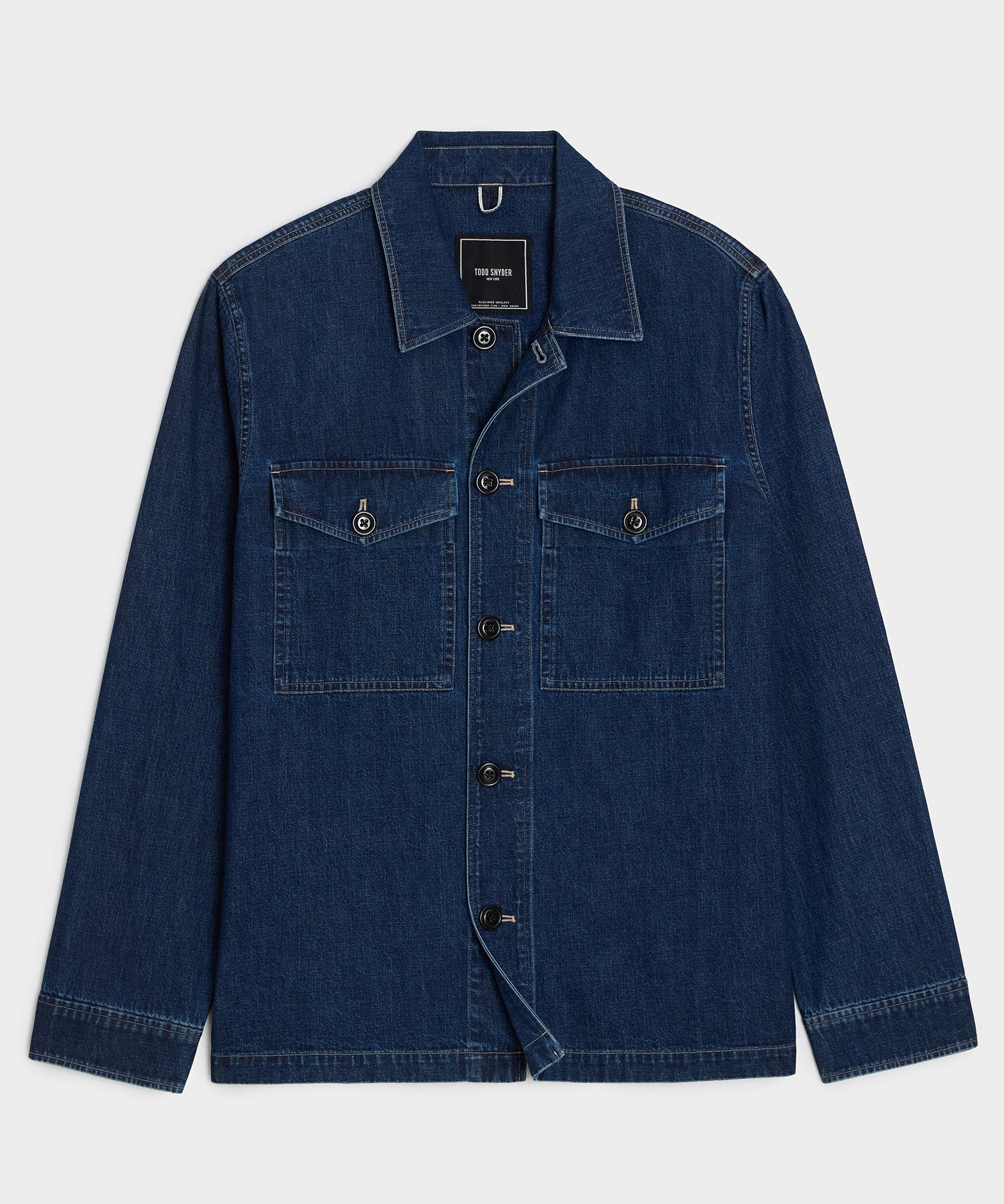 Image of Denim Military Overshirt
