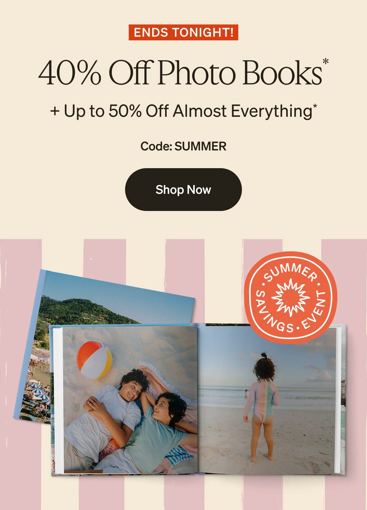 40% Off Photo Books + Up to 50% Off Almost Everything