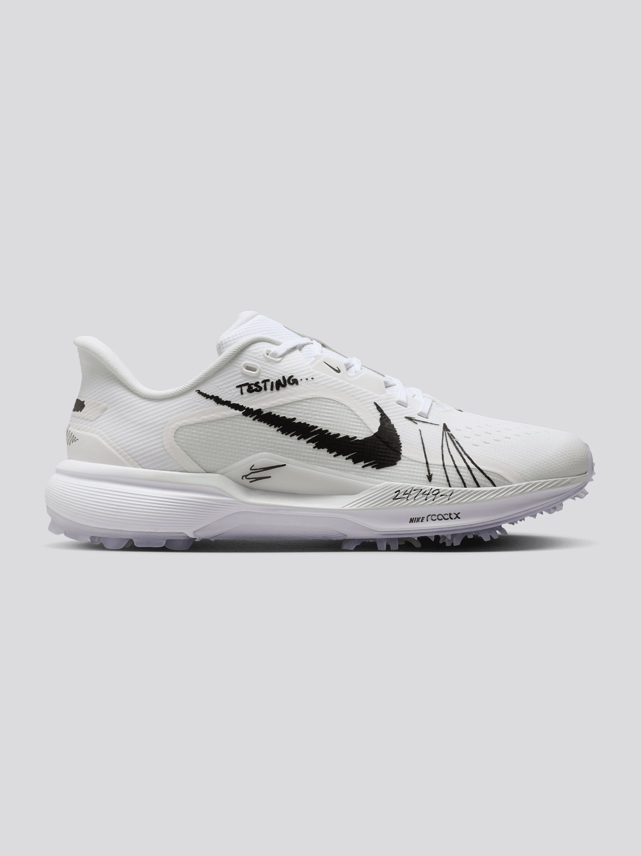 NIKE  Pegasus 1 Spiked Blueprint Spiked Golf Shoes White