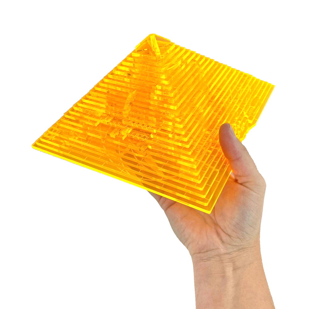 Image of Plexiglass Quest Pyramid Puzzle Box