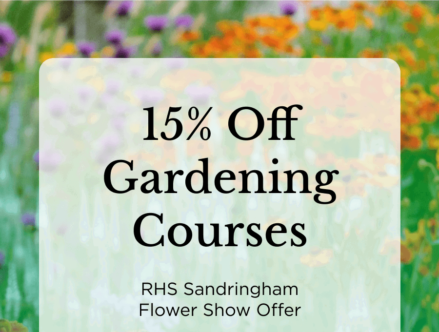 15% off gardening courses