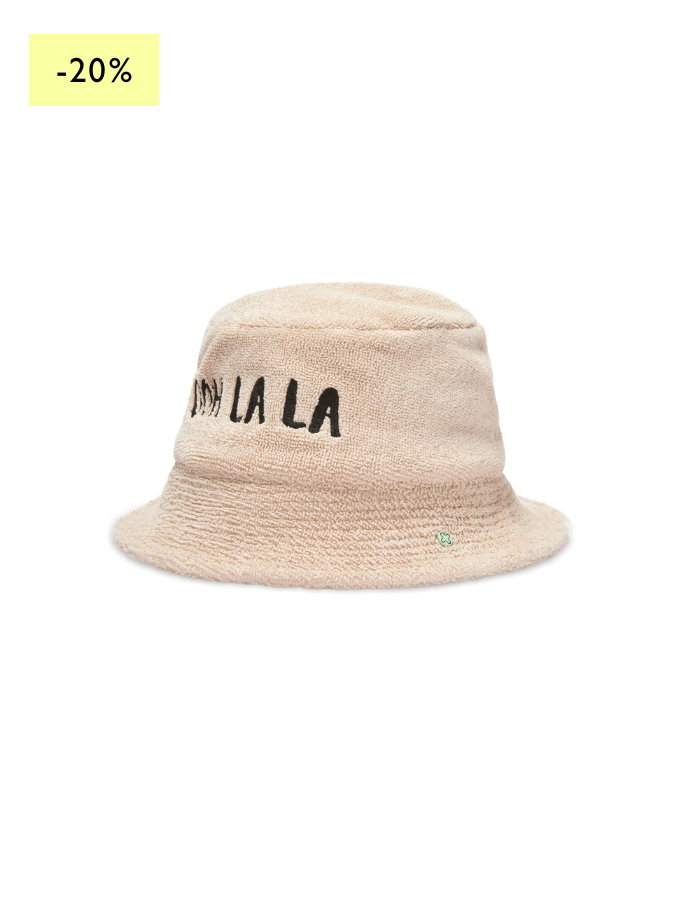 Frottee-Bucket Hat aus Baumwolle mit Stickerei
