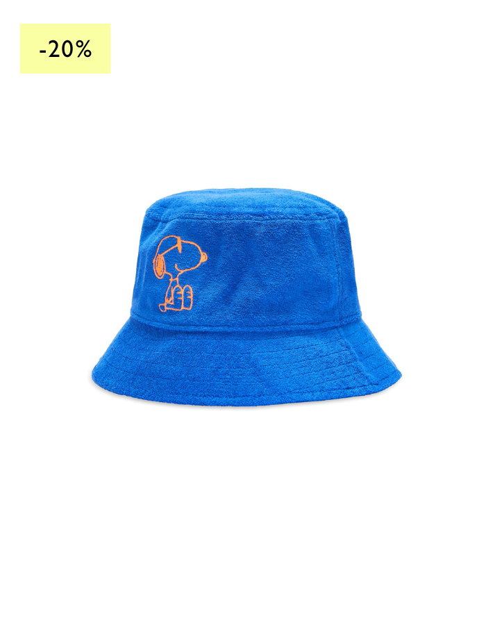 Peanuts™ Frottee-Bucket Hat mit Snoopy-Stickerei
