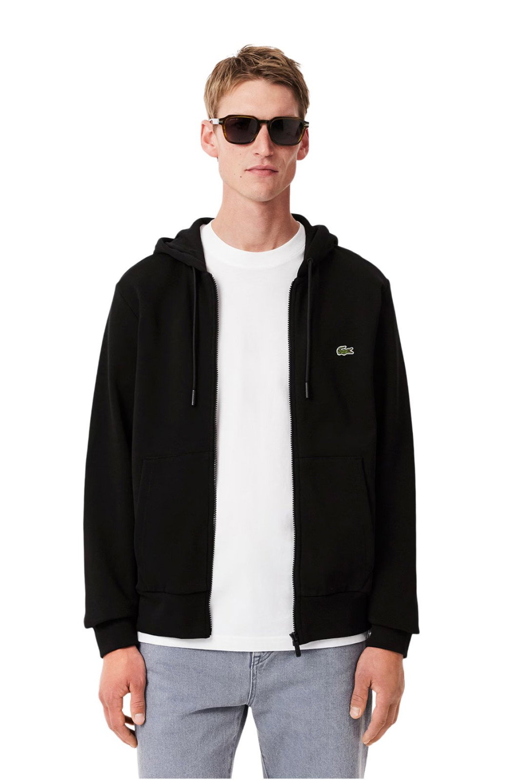 Sweat à capuche zippé manches longues Lacoste (Taille : XL)