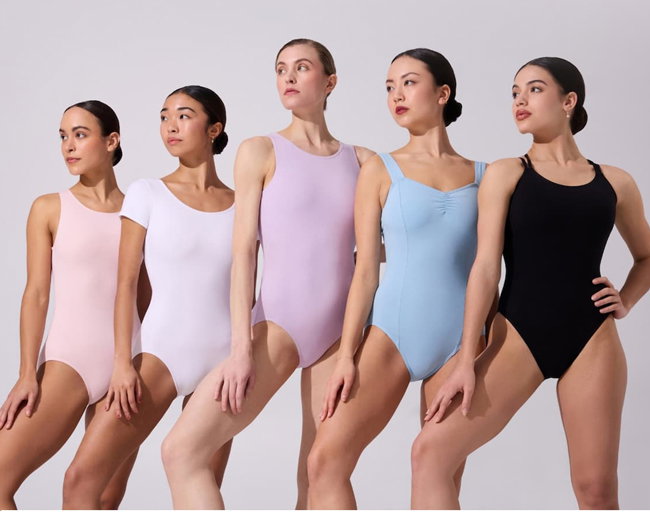 Dancers wearing leotards