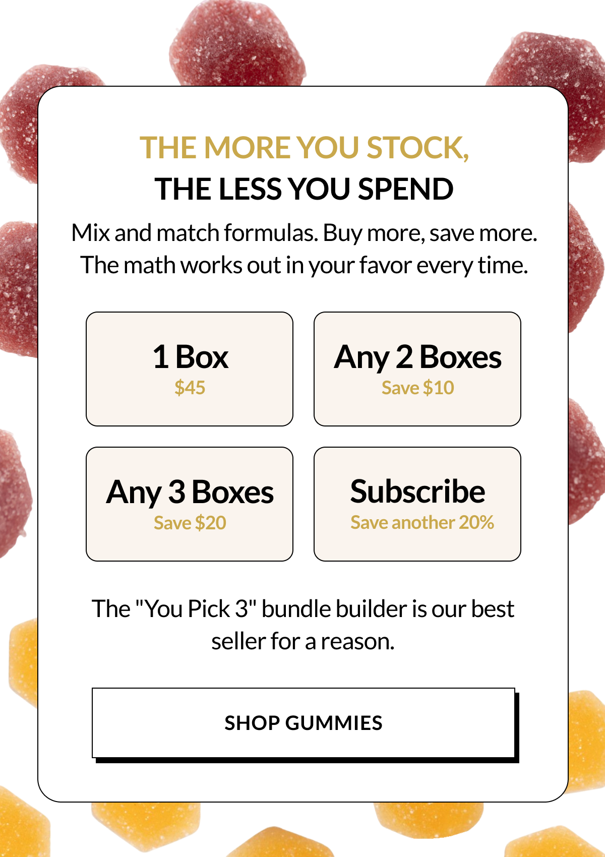 The More You Stock, The Less You Spend
