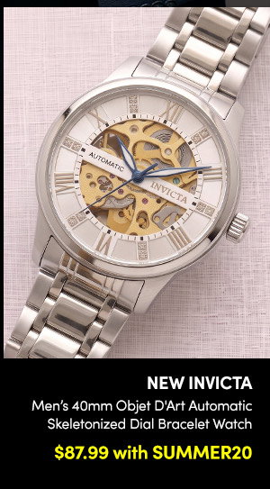 INV-69116  INVICTA | Men's 40mm Objet D'Art Automatic Skeletonized Dial Bracelet Watch  Brand New $87.99 with SUMMER20