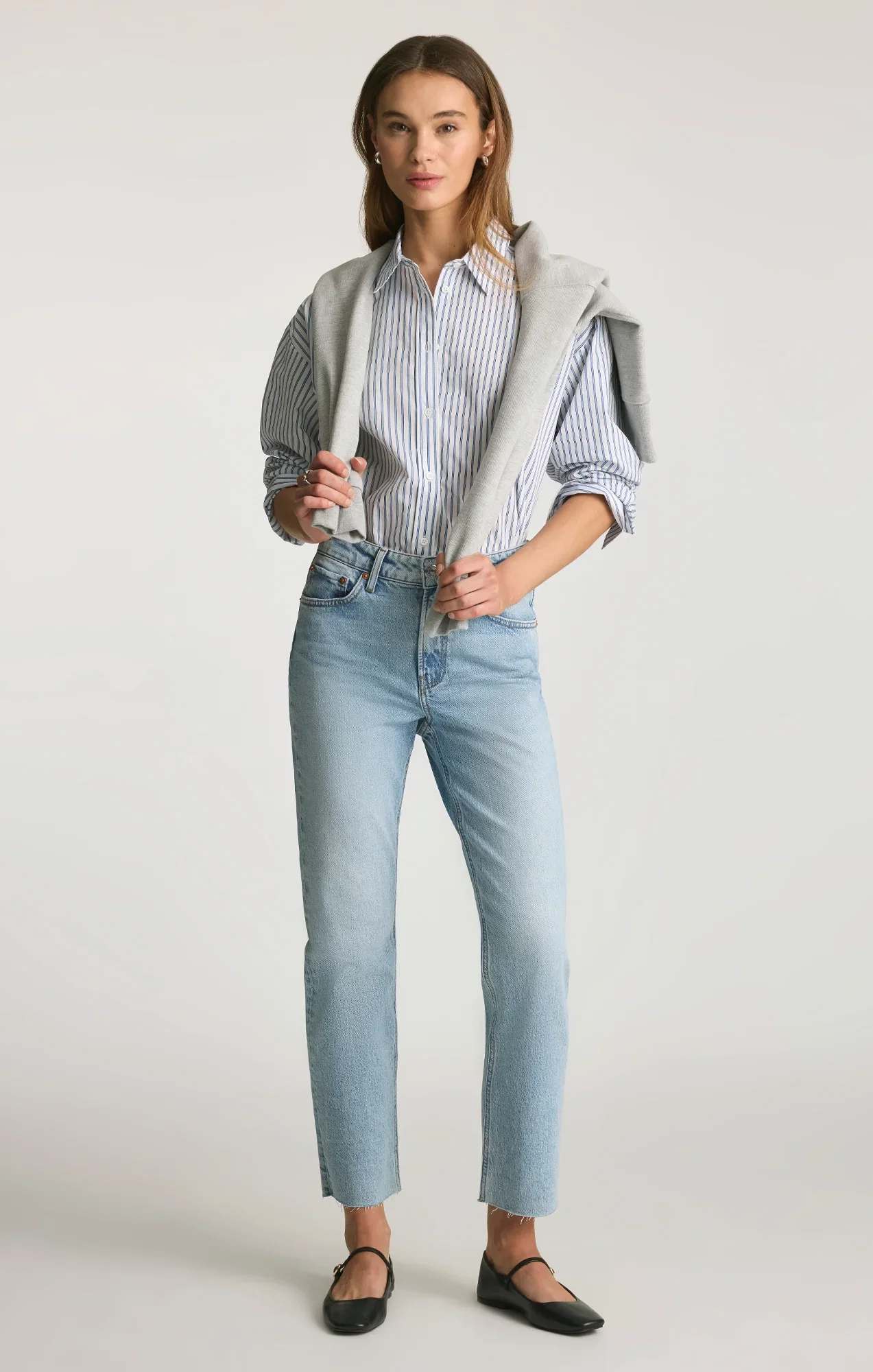 Image of NEW YORK STRAIGHT LEG IN LIGHT BRUSHED CLASSIC BLUE