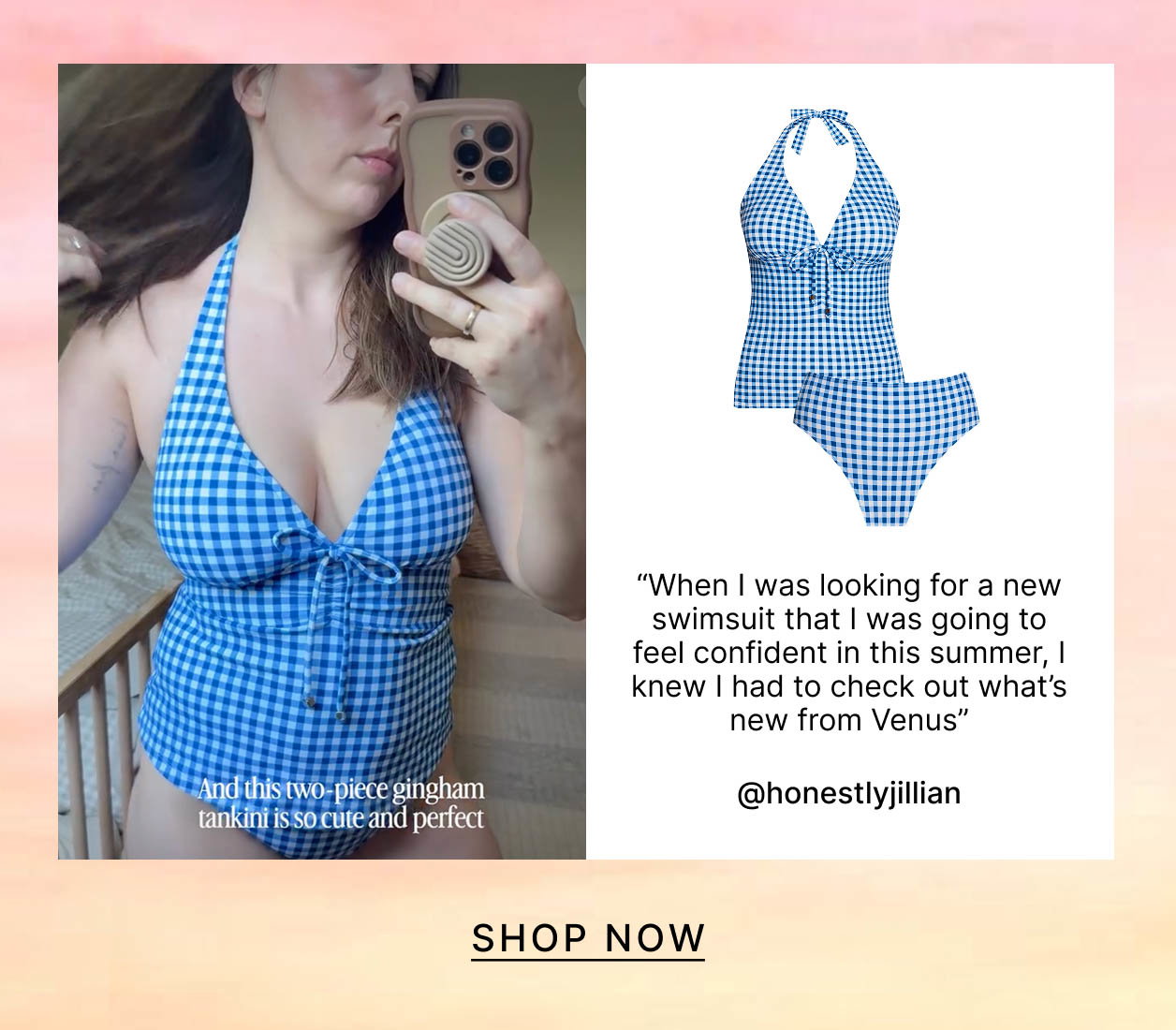 'When I was looking for a new swimsuit that I was going to feel confident in this summer, I knew I had to check out what’s new from Venus"