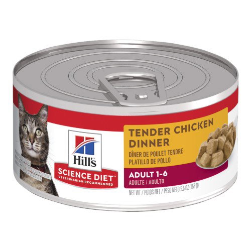 Image of Hills Science Diet Adult Cat Tender Chicken Dinner Canned Food 24 pack