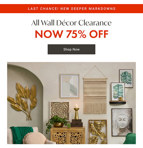 All Wall Decor Clearance - NOW 75% OFF - Shop Now