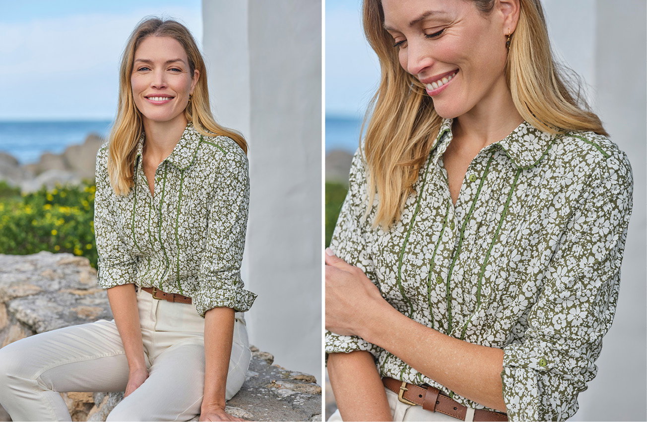 Pintuck Detail Jersey Shirt