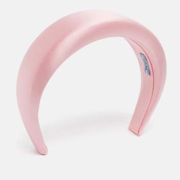 Pink Padded Satin Wide Headban