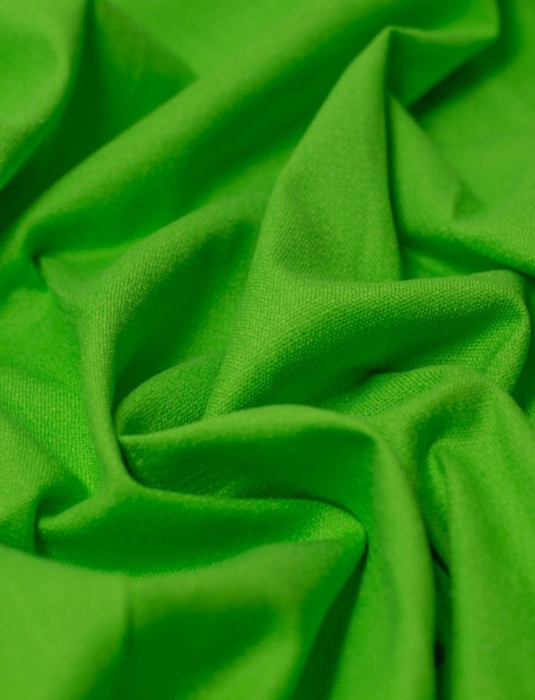 Stretch Woven Linen Blend Fabric Lime Green