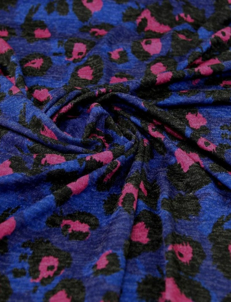 Minerva Exclusive Animal Glow Recycled Melange Sweater Knit Stretch POD Fabric Allure