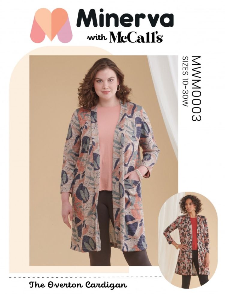 Minerva with McCalls Sewing Pattern Overton Cardigan (PDF)