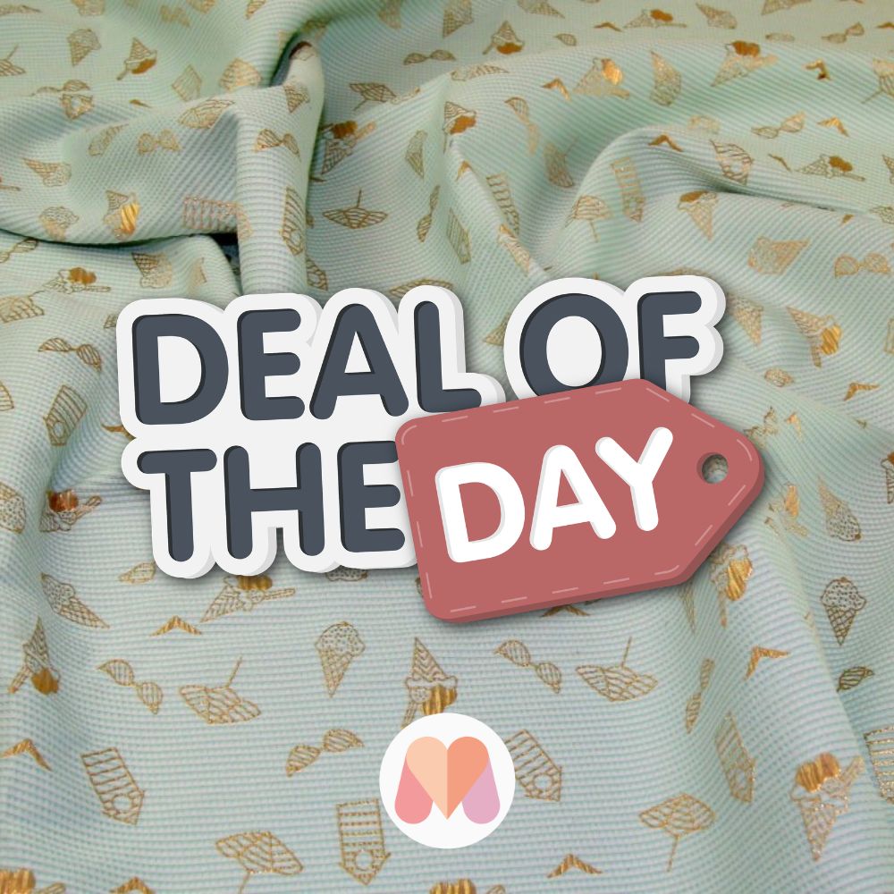 Deadstock Metallic Woven Jacquard Fabric Mint