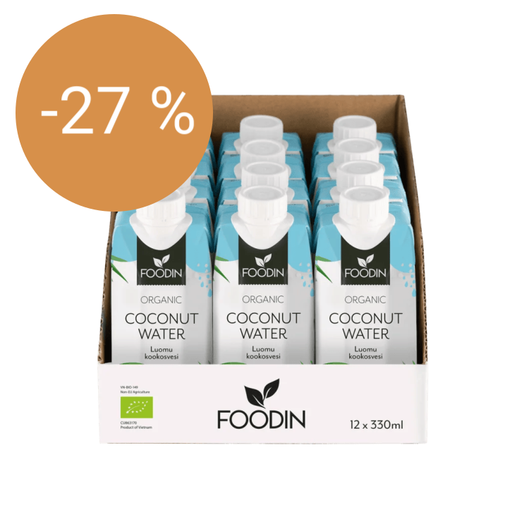Image of Kookosvesi, luomu, 330ml x 12-pack