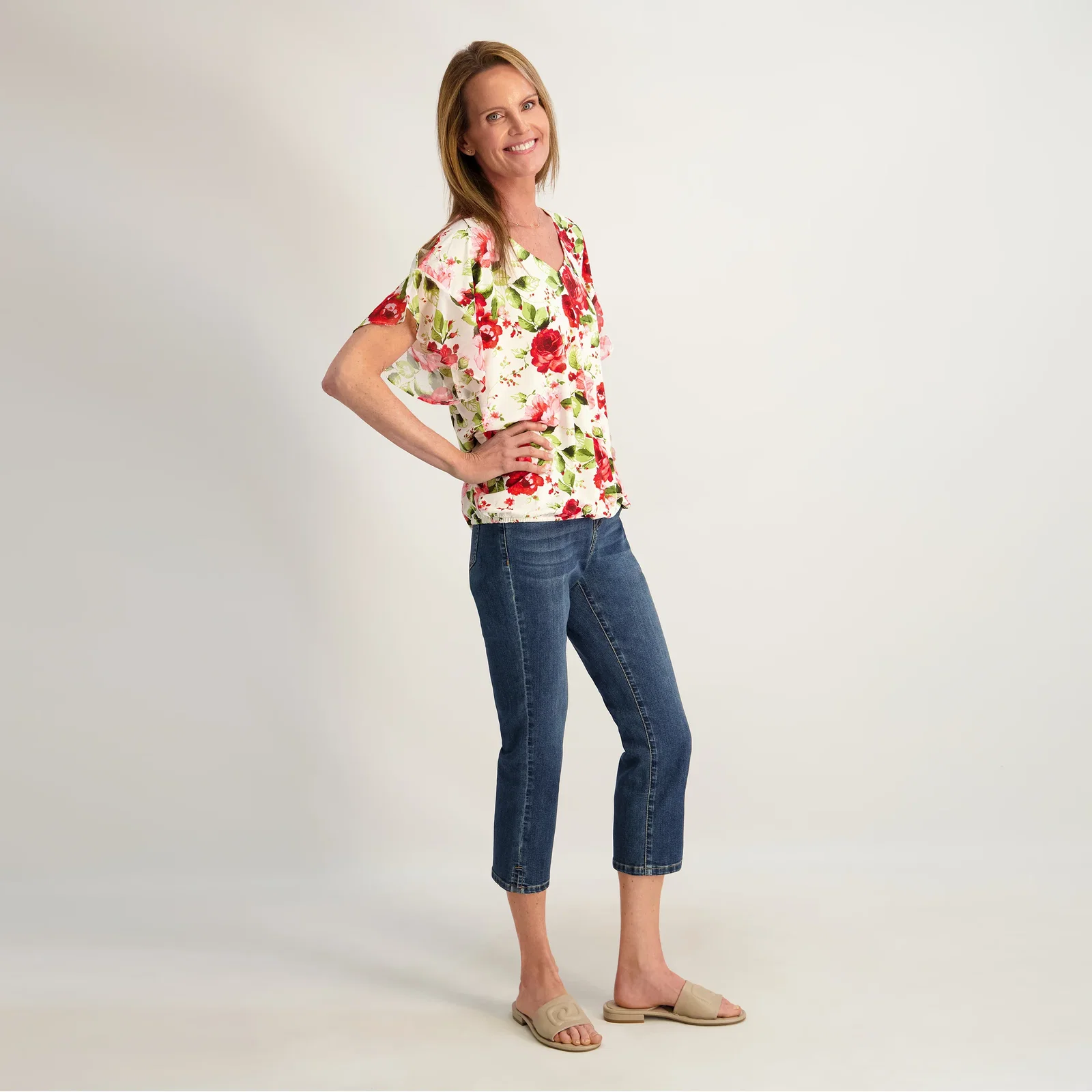 Image of Westport Signature Side Slit Capri in Vintage