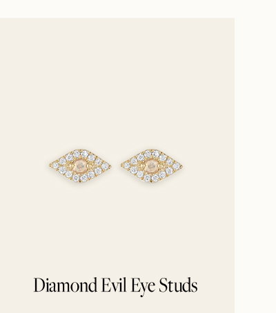 Diamond Evil Eye Studs