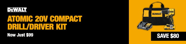 Only $99, Dewalt Atomic 20V Compact Drill/Driver Kit