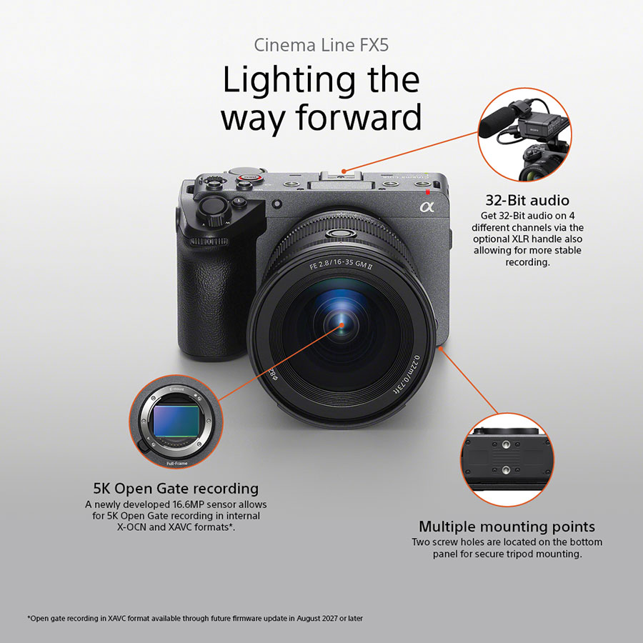 Sony FX5 Infographic