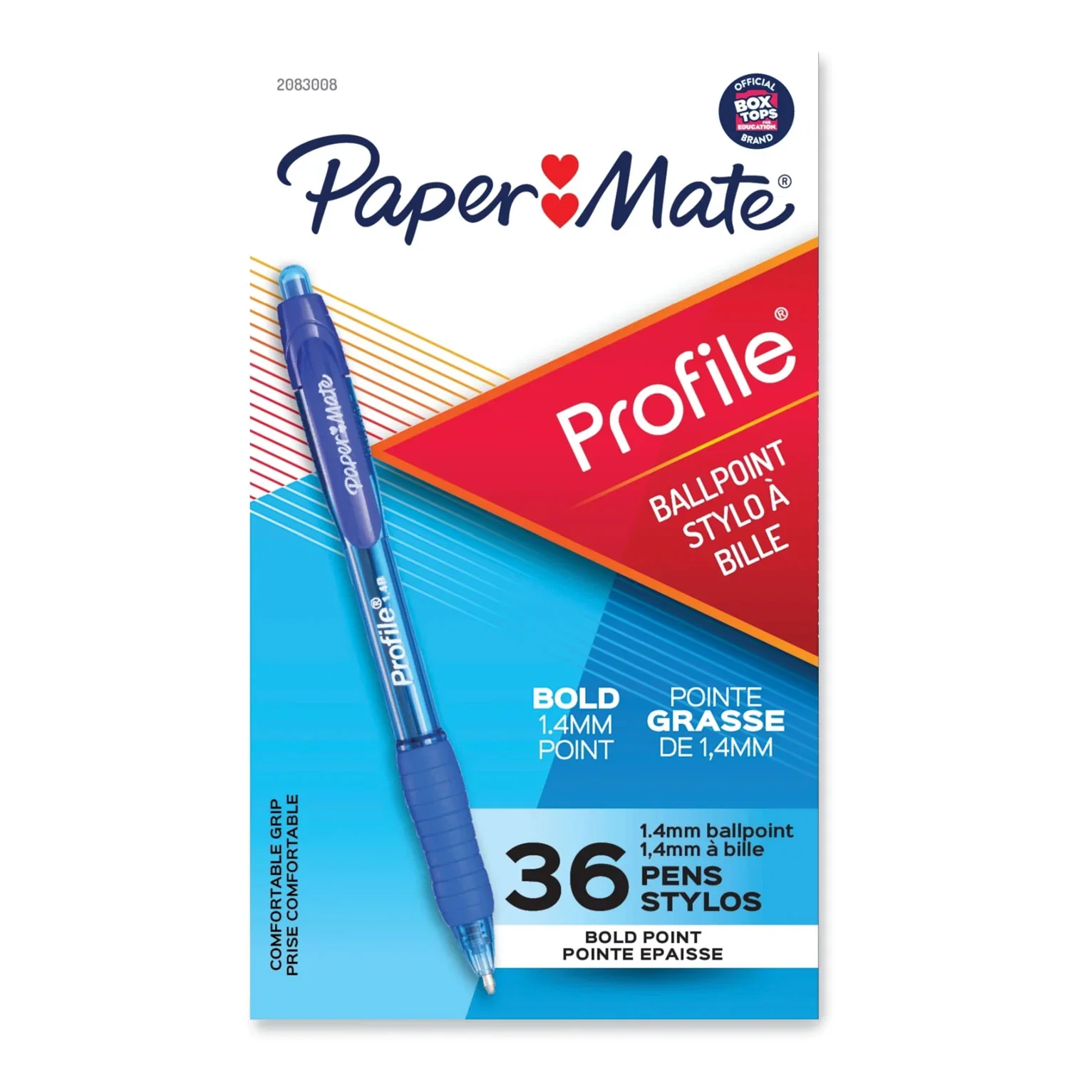 Image of Papermate® Profile Retractable Ballpoint Pen, Bold 1.4 mm, Blue Ink/Barrel, 36/Pack (PAP2083008)