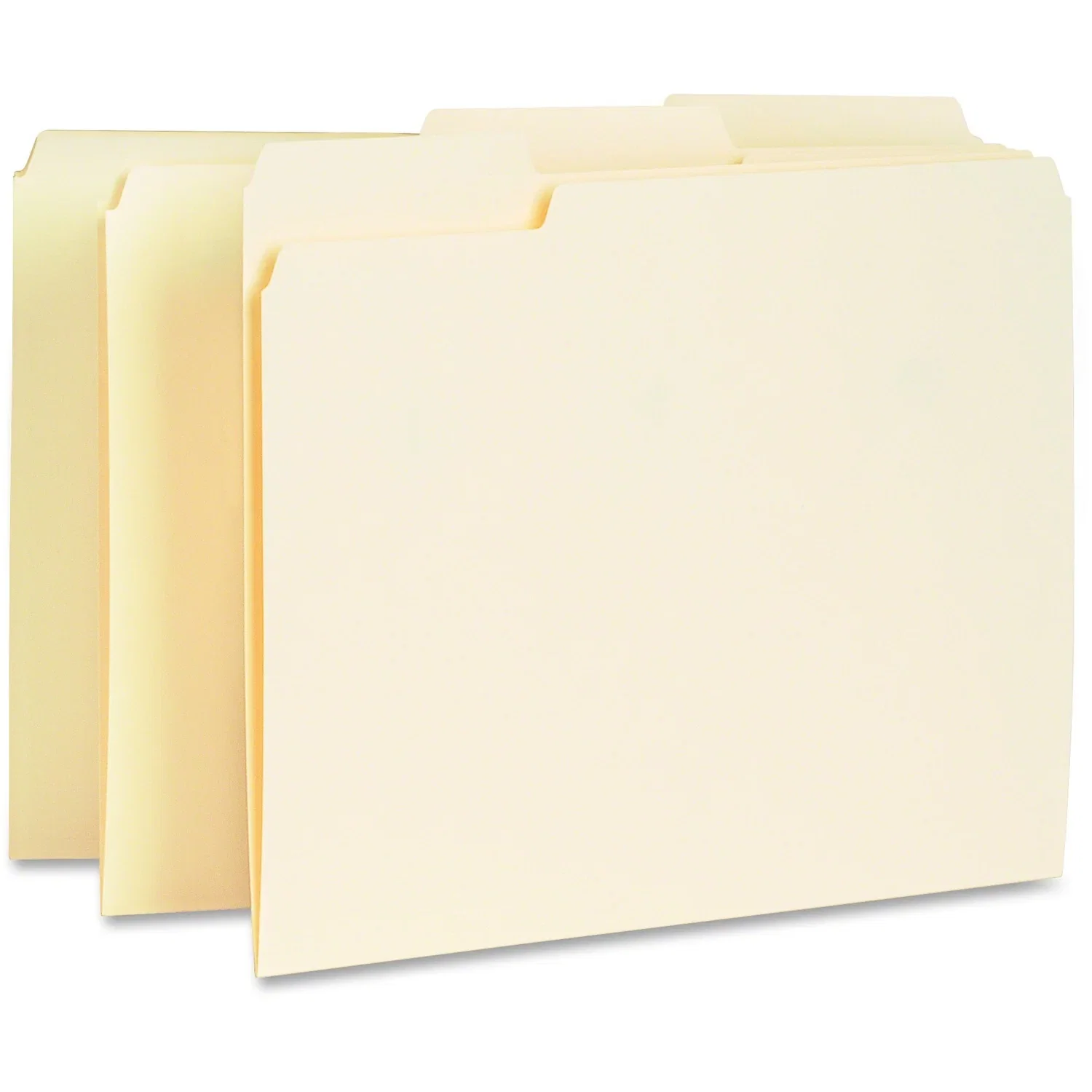 Image of Business Source Interior File Folders, 1/3 Cut Assorted Tabs, Manila (BSN65775)