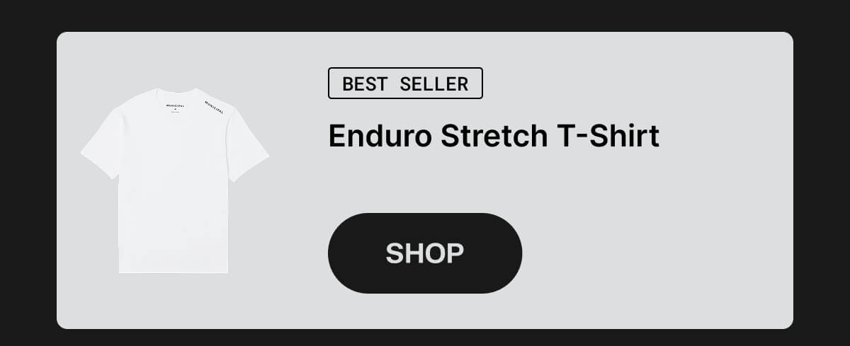 Enduro Stretch T-Shirt in White/Black