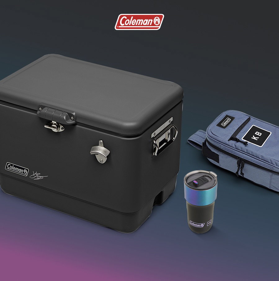 Coleman - steel belted cooler, Kane Brown 6-can soft cooler bag, and 20oz stainless steel tumbler