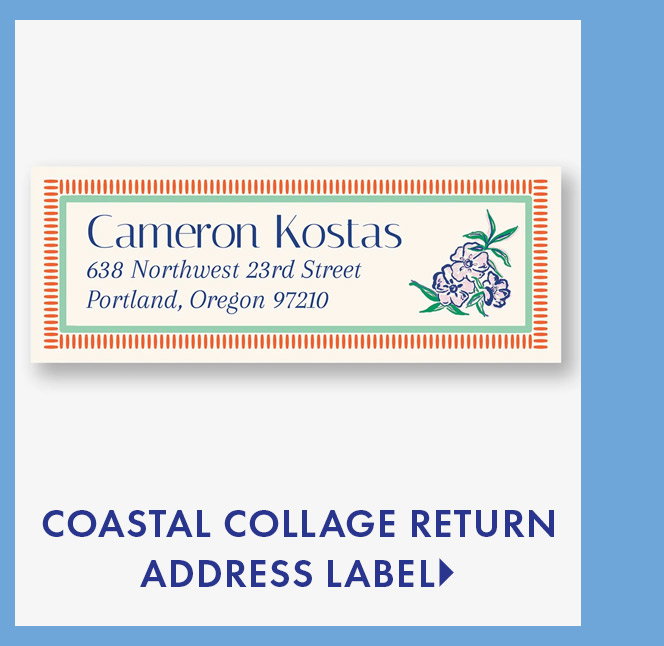 Coastal Collage Return Address Label