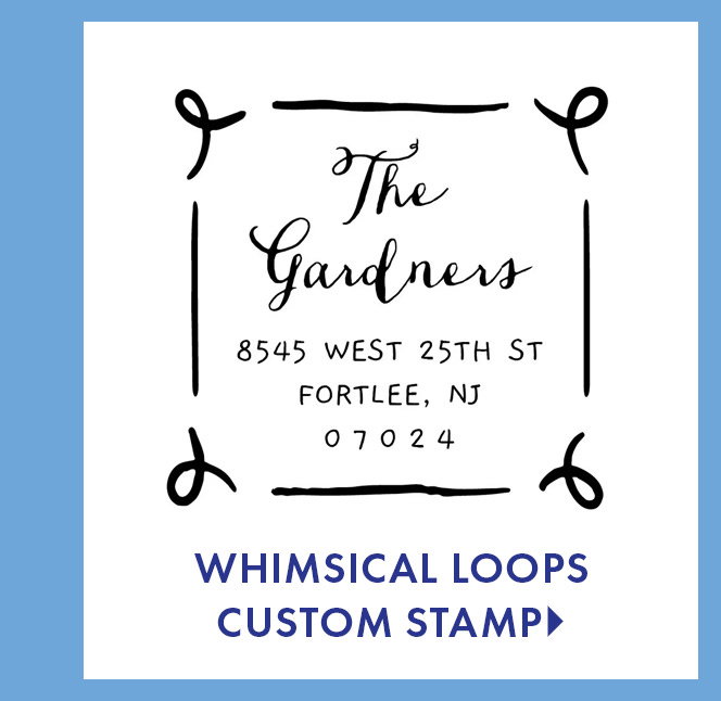 Whimsical Loops Custom Stamp