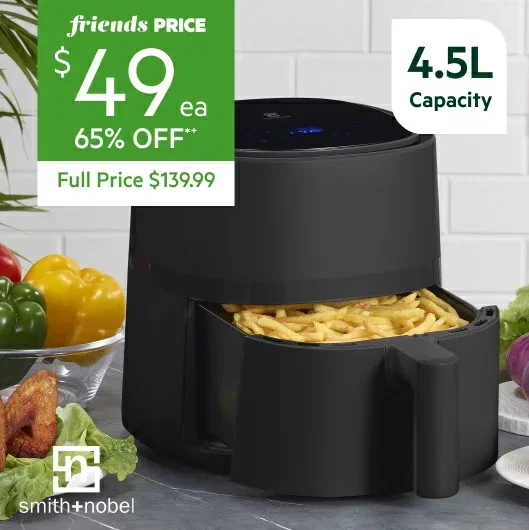 Smith+nobel 4.5L Digital air fryer