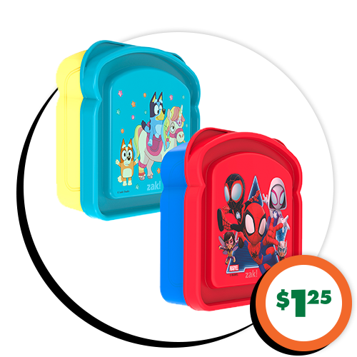 $1.25 Character Plastic Sandwich Containers, 1-ct.