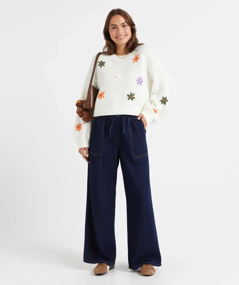 REMI WIDE LEG ELASTICATED JEAN