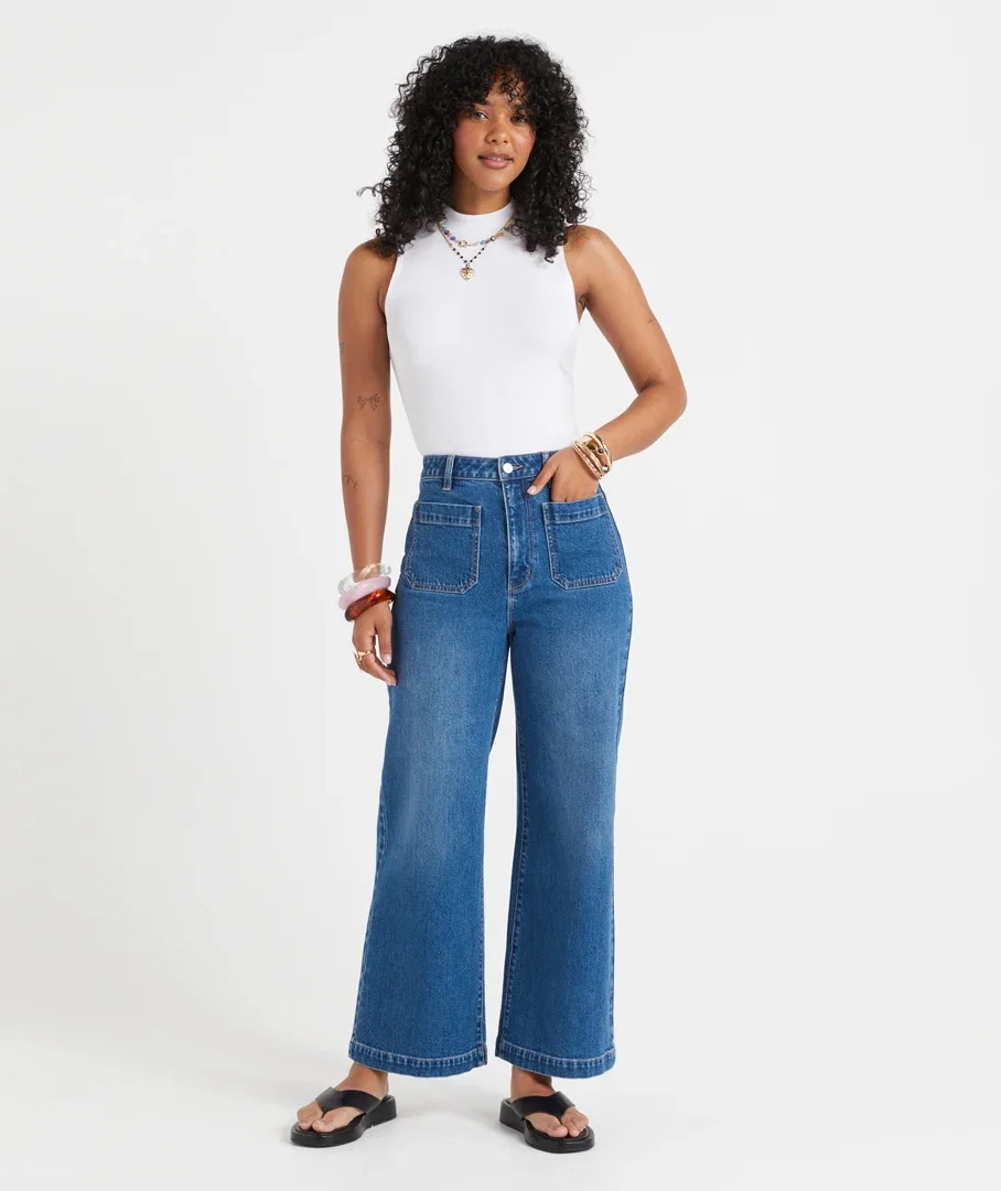 ERICA HIGH RISE PATCH POCKET JEAN