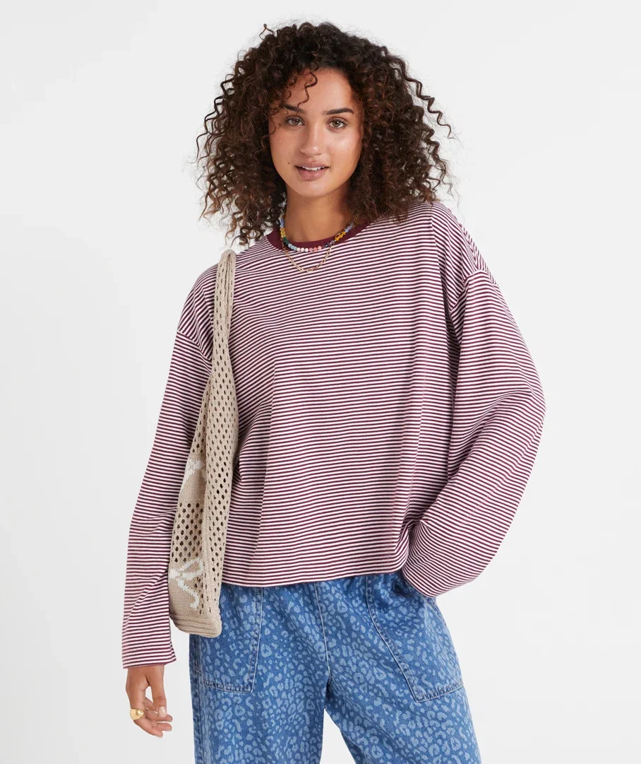 AUSTRALIAN COTTON BOXY LONGSLEEVE TOP