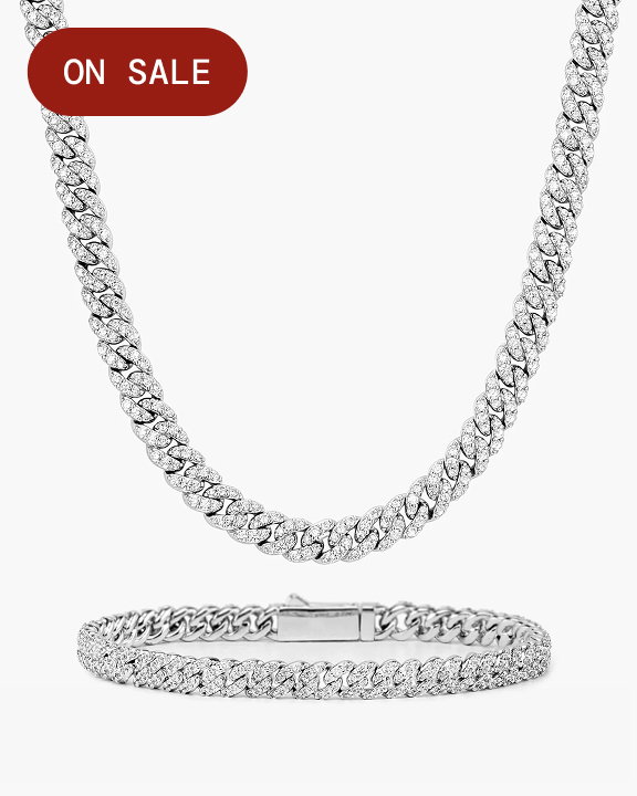 Women's Iced Out Cuban Set 5mm