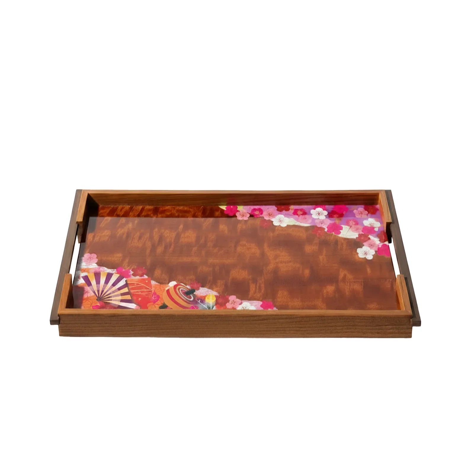 Image of Kiku Variation Tray with Brass Handles