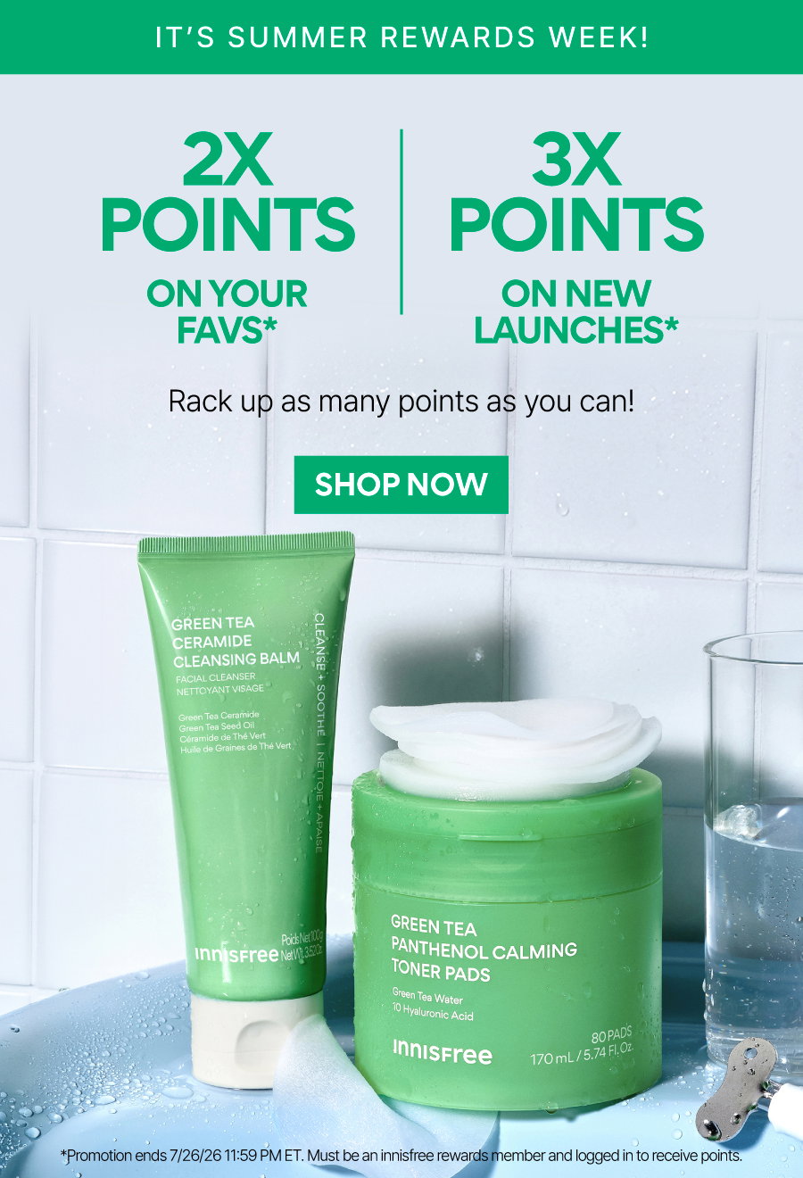 SUMMER REWARDS WEEK: 2X POINTS ON FAVS, 3X POINTS ON NEW 