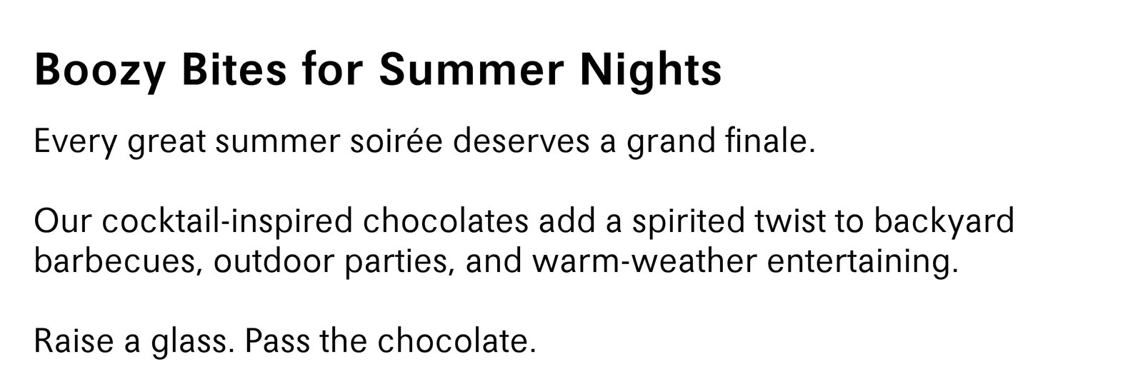Boozy Bites for Summer Nights
