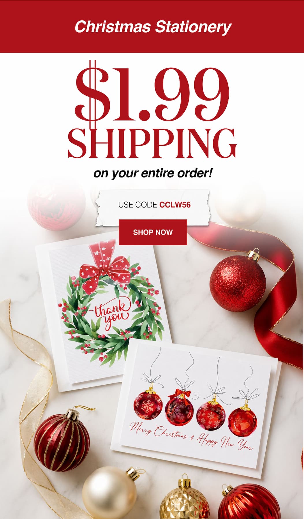 Christmas Stationery $1.99 Shipping on your entire order!