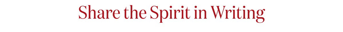Share the Spirit in Writing