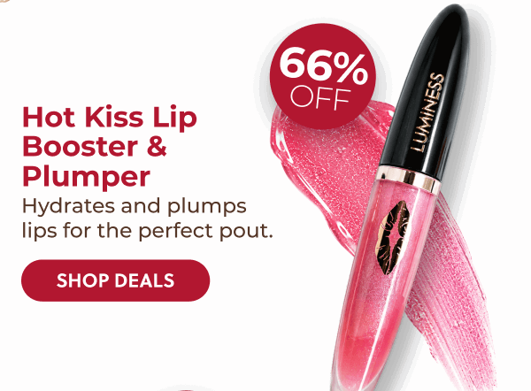 HOT KISS LIP PLUMPER: Plump and hydrate your lips with a glossy finish that lasts through every celebration.