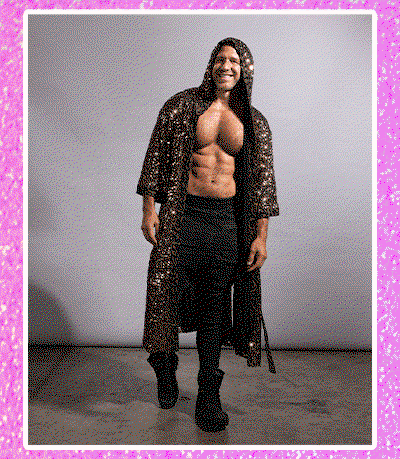 Women's Sequin Kimono | Gold Leopard