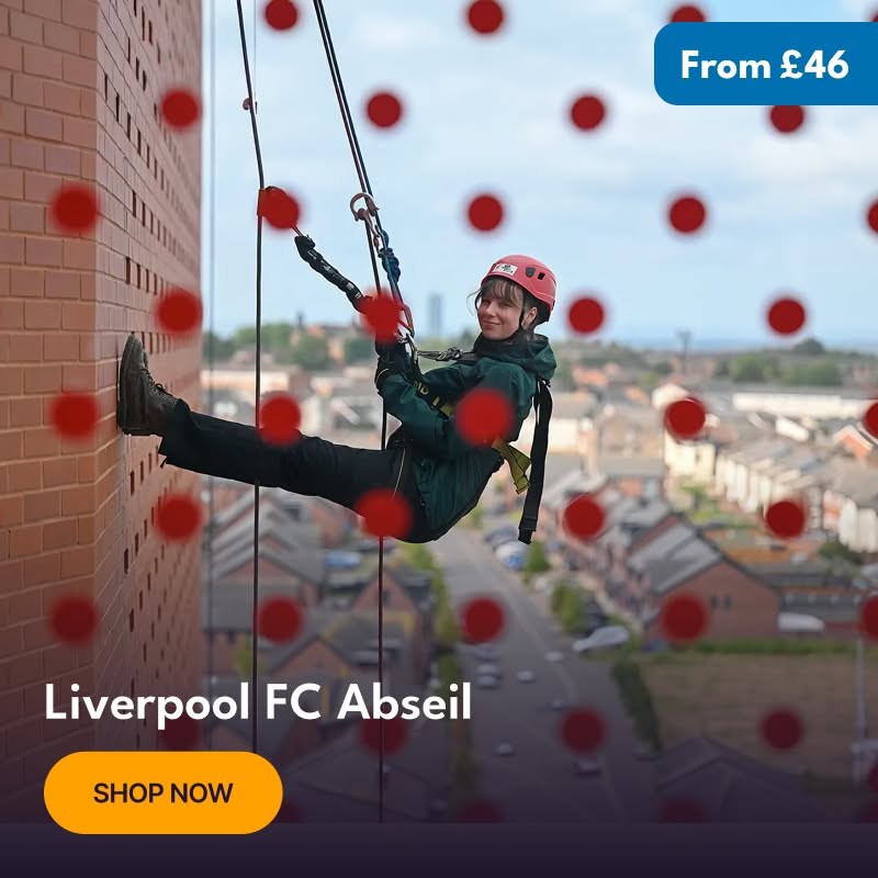 The Anfield Abseil at Liverpool FC Stadium